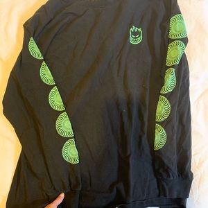 Spitfire neon green and black long sleeve